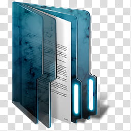 Blue Windows Folders, blue file binder transparent.