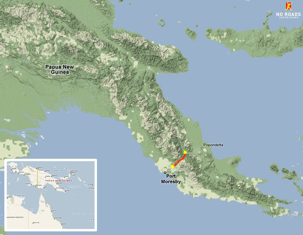 Location of the Kokoda Track in Papua New Guinea.