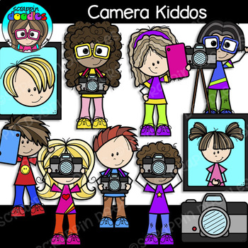 Camera Kiddos Clipart {Scrappin Doodles Clipart}.