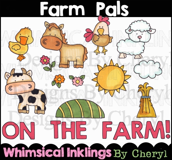 Farm Pals Clipart Collection.