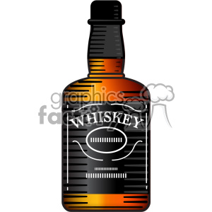 vector whiskey bottle image clipart. Royalty.