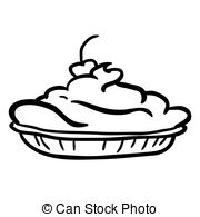 Pie With Whipped Cream Clipart.