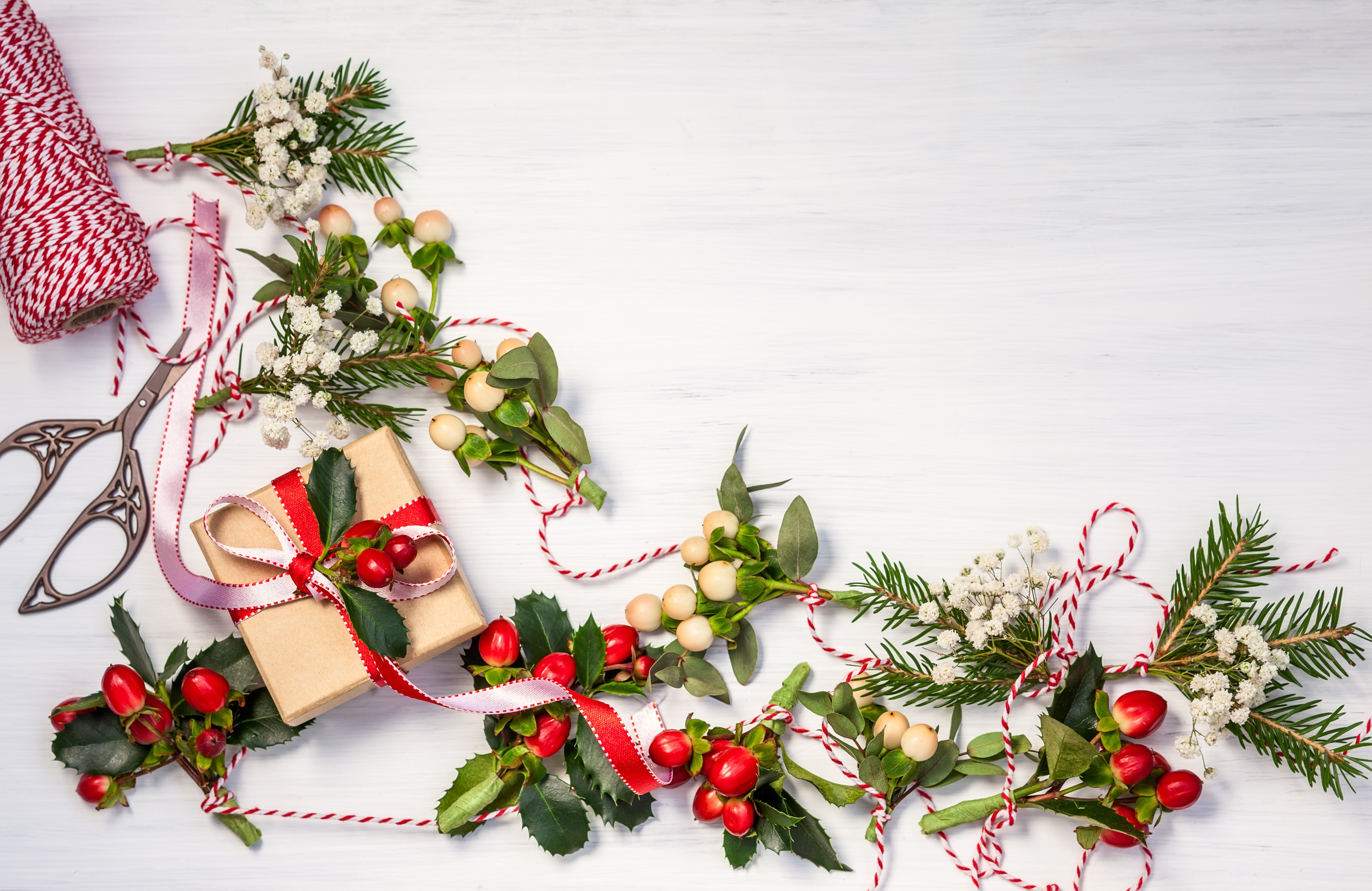 Large White Christmas Background.