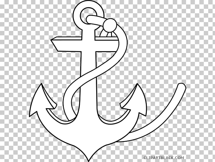 Anchor Drawing Black and white, anchor PNG clipart.