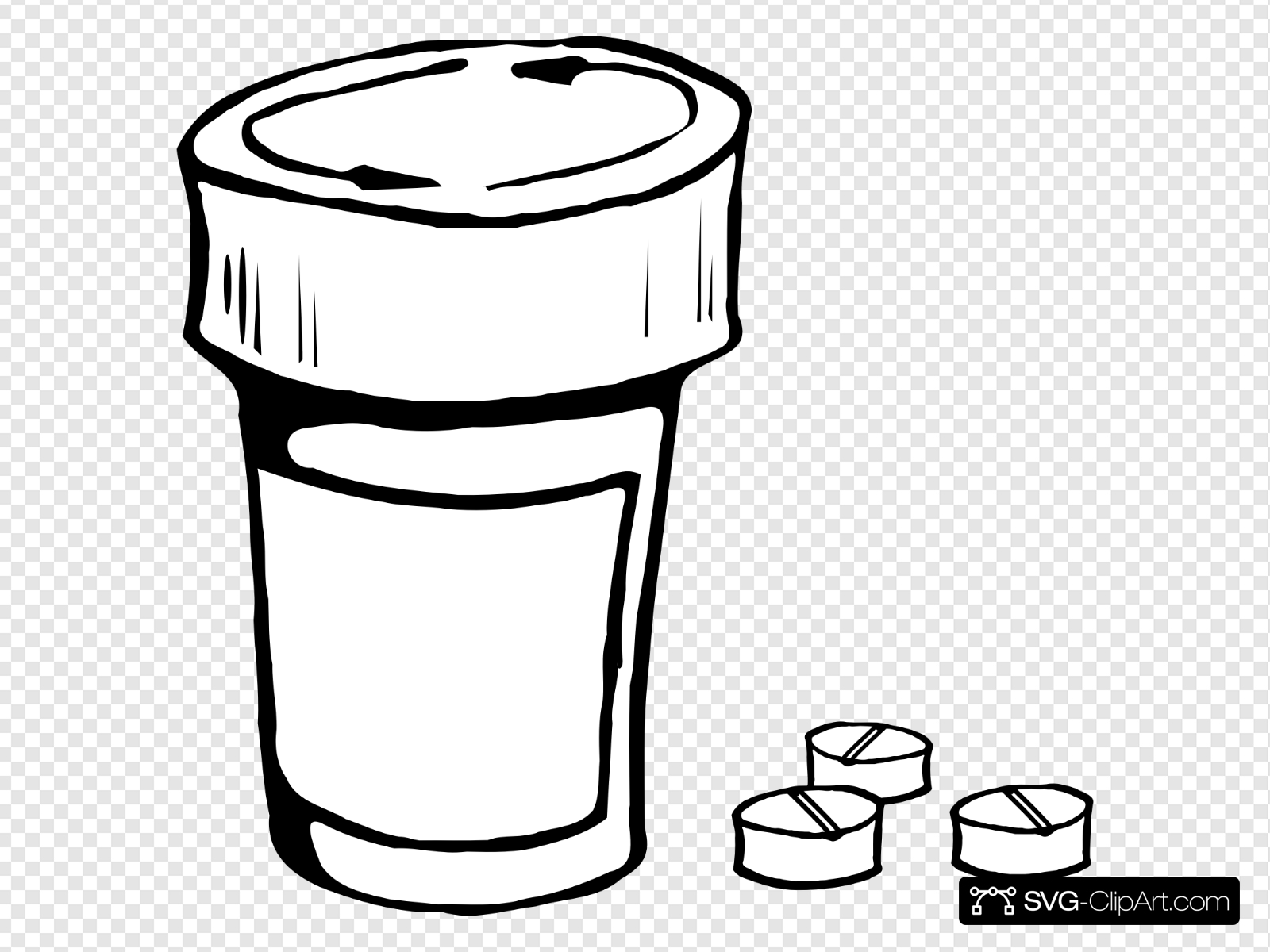 Pills And Bottle Clip art, Icon and SVG.