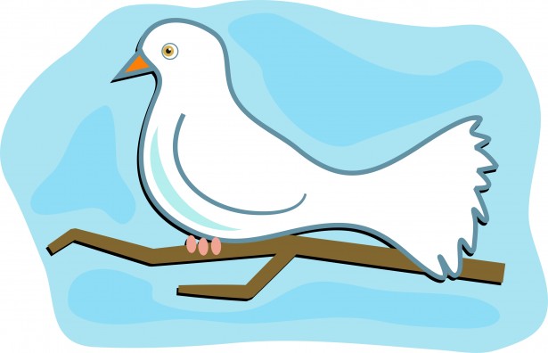 White Dove Clip Art Free Stock Photo.