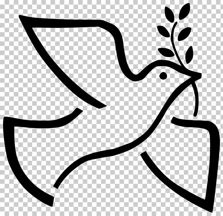 Peace symbols , white dove PNG clipart.