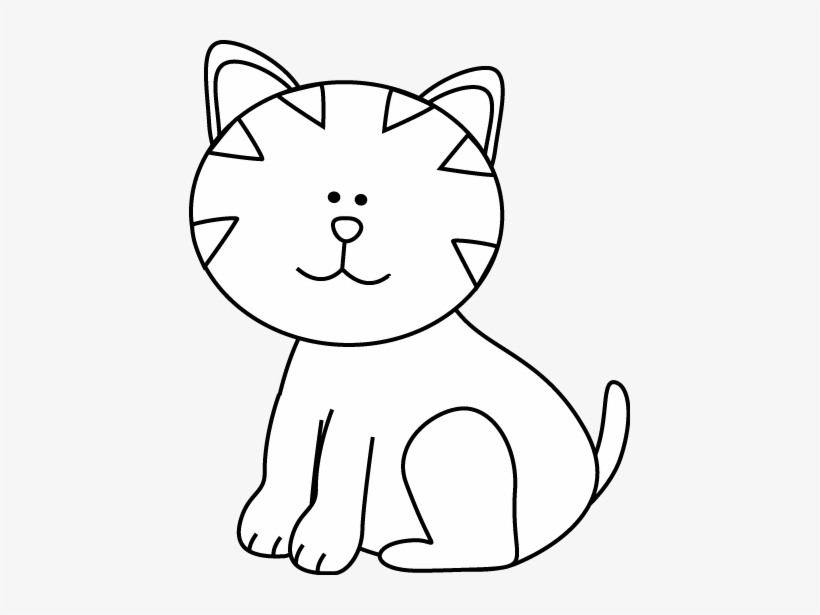 Black And White Kitten Clip Art.