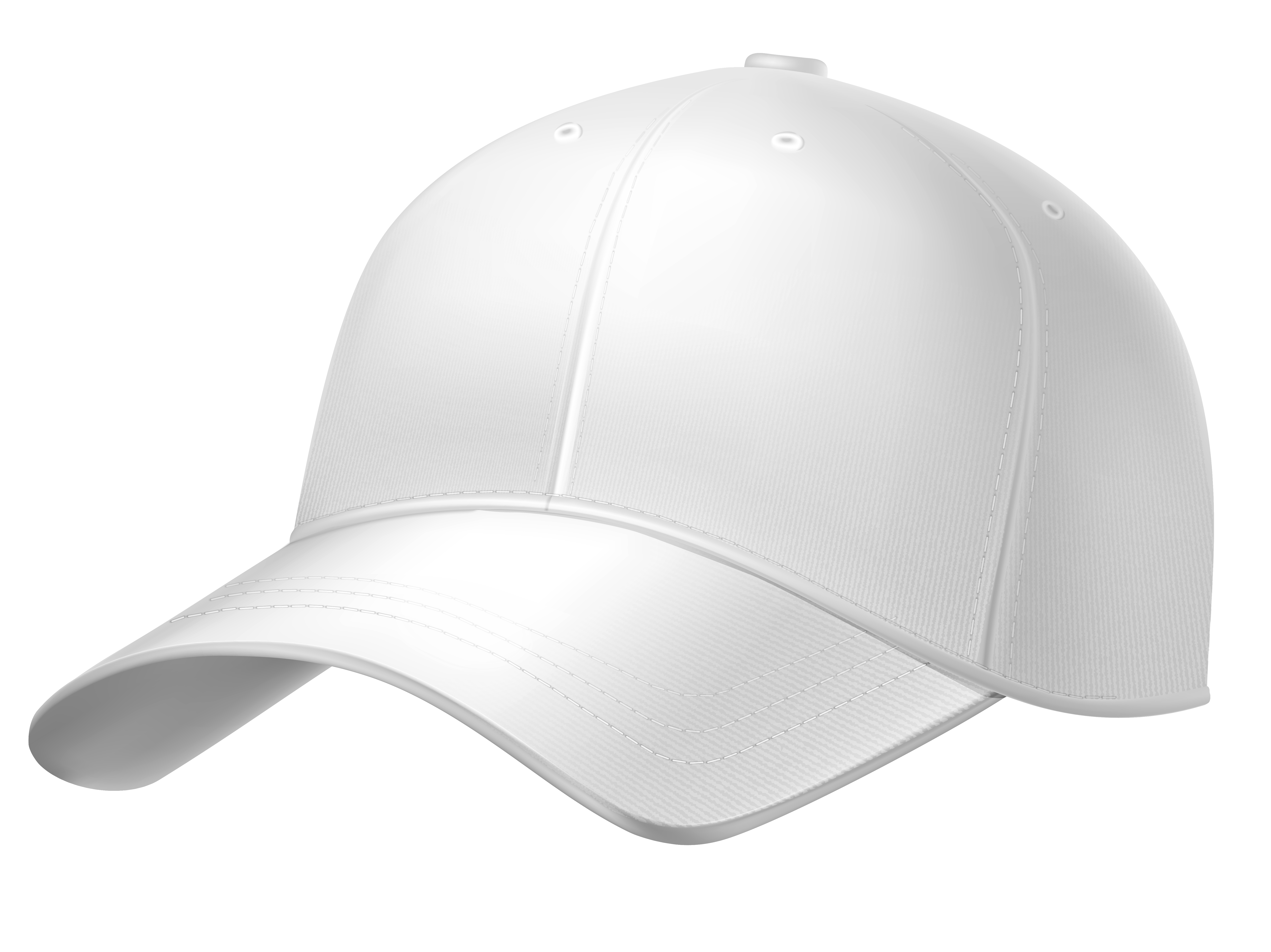 White Plain Baseball Cap PNG Clipart.