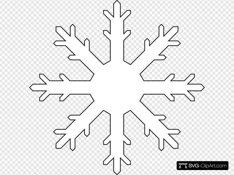 White Snow Flake Clip art, Icon and SVG.