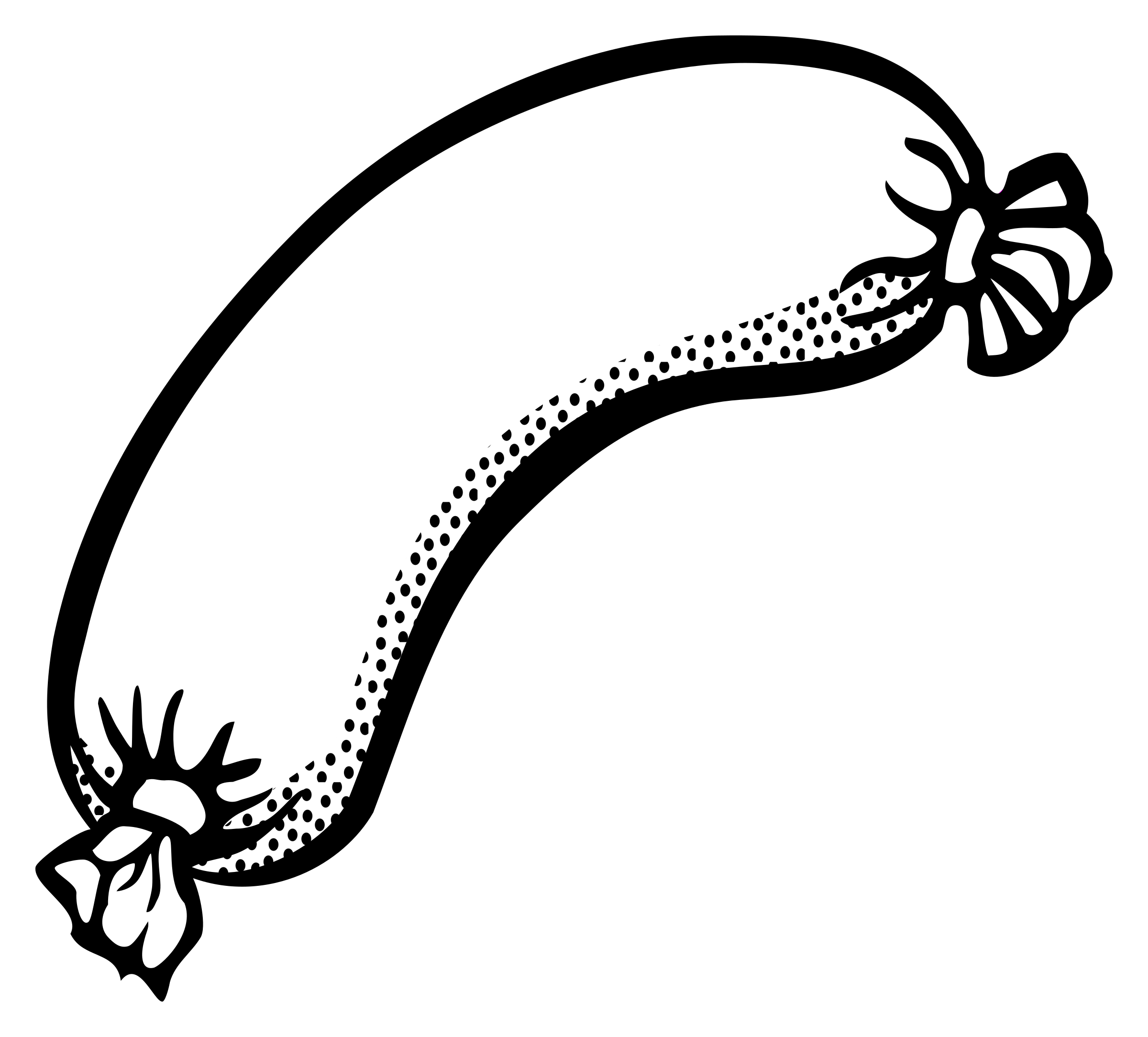 Sausage clipart black and white.