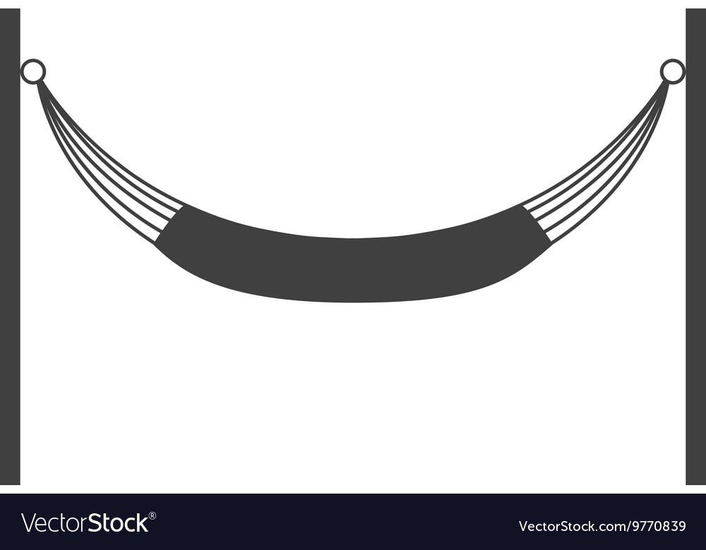 Hammock silhouette icon Resting and sleep design.