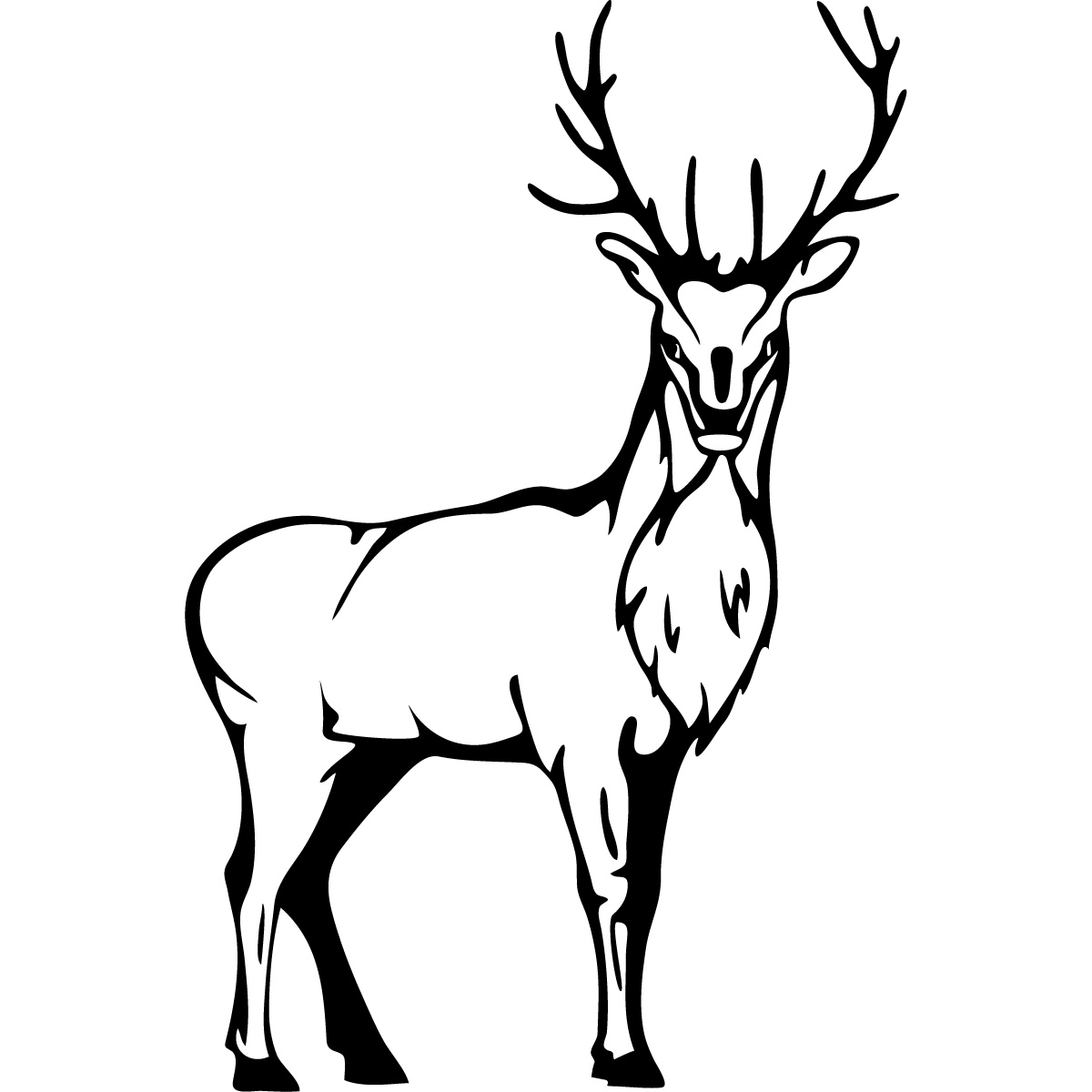 Stag Line Art.