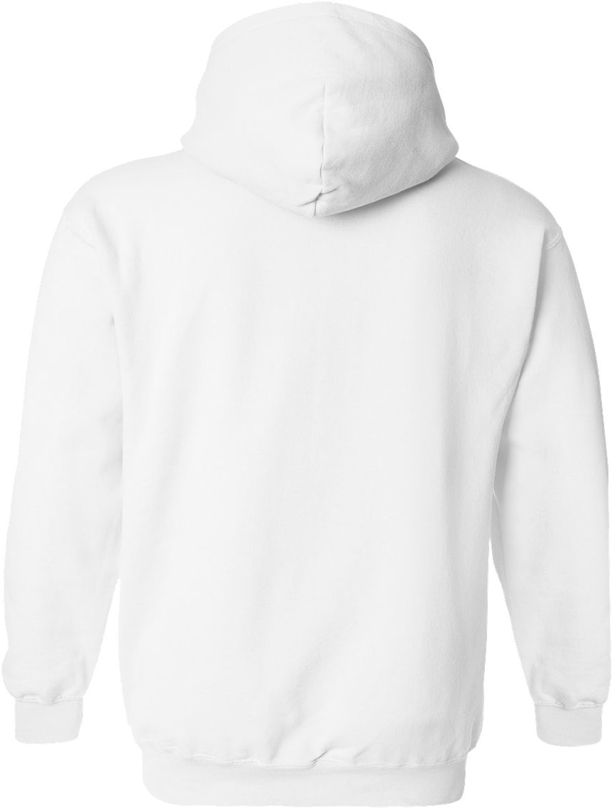 HD Gildan White Hoodie Back Transparent PNG Image Download.