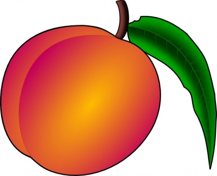 Peach Clipart Black And White.