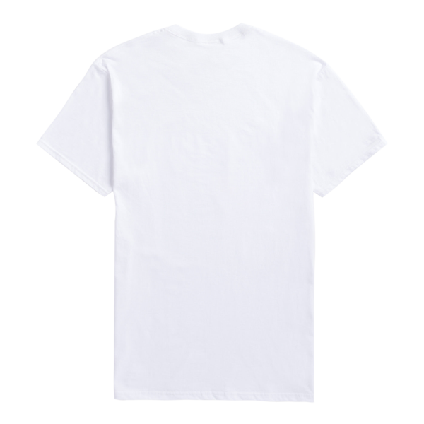 WHITE TEE WITH MULTICOLOR DESIGN.