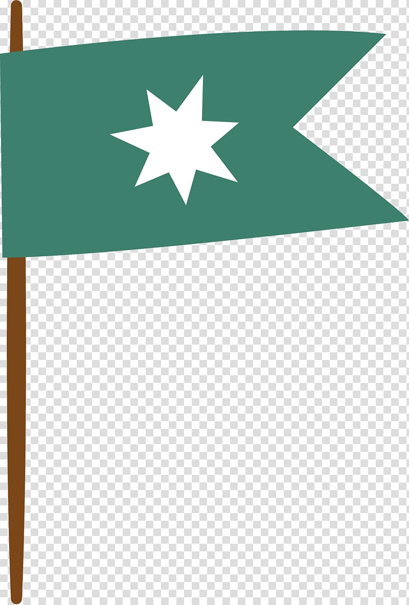 Designer, Hand painted green flag transparent background PNG.