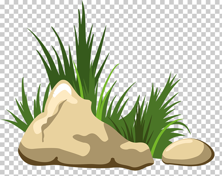 Rock , Grass stone, rocks beside grasses illustration PNG.