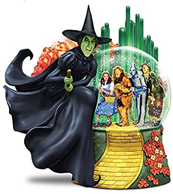 WIZARD OF OZ WICKED WITCH OF THE WEST Musical Glitter Globe Lights Up by  The Bradford Exchange.