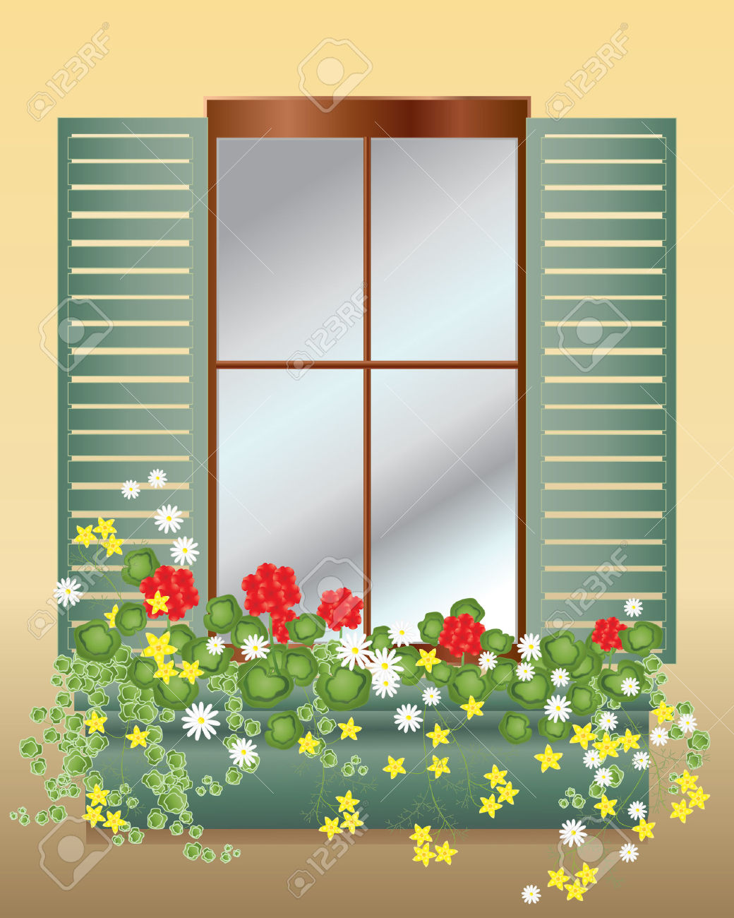 Window Box Clip Art.