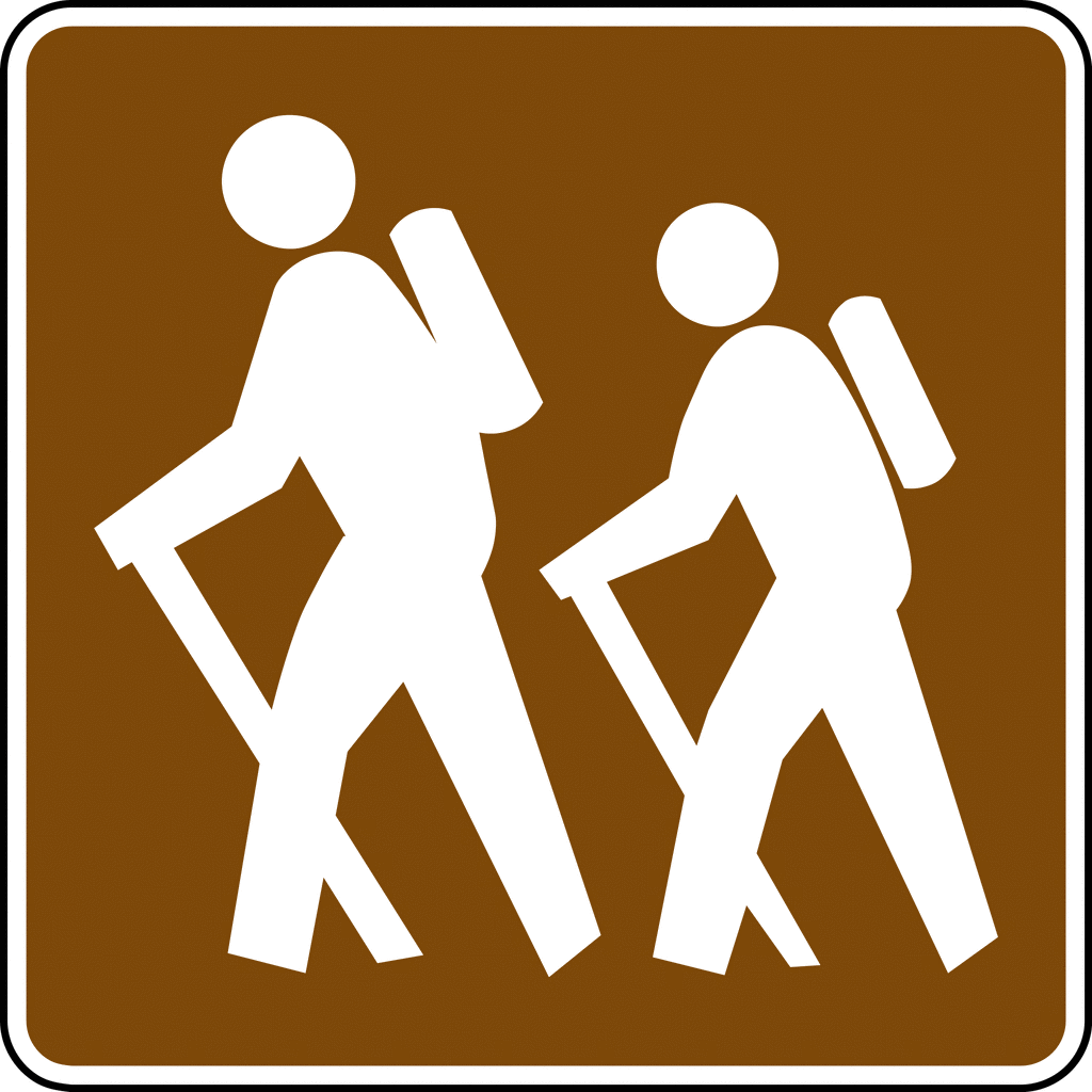 Mountain Hiking Clip Art.