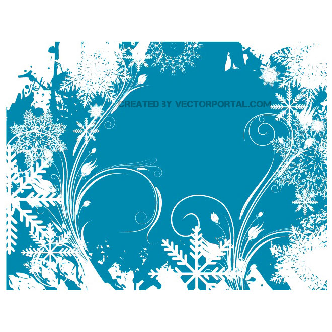 Christmas snowy vector background.