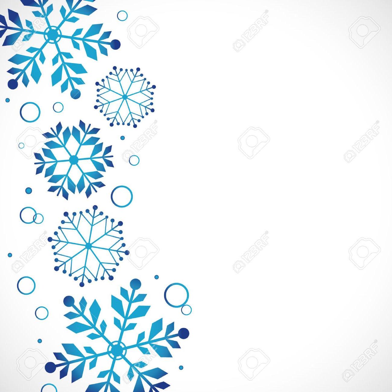 HD Winter Snowflake Border Vector Design » Free Vector Art.