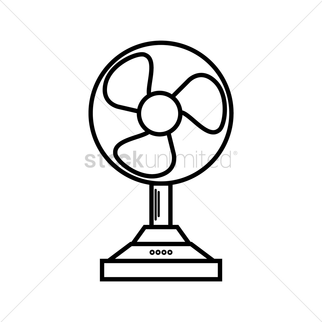 Table Fan Clipart Black And White.