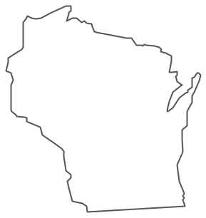 Wisconsin Map Vector.