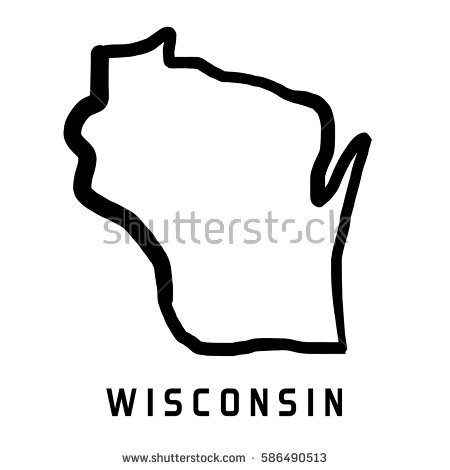 Wisconsin Outline Stock Images, Royalty.