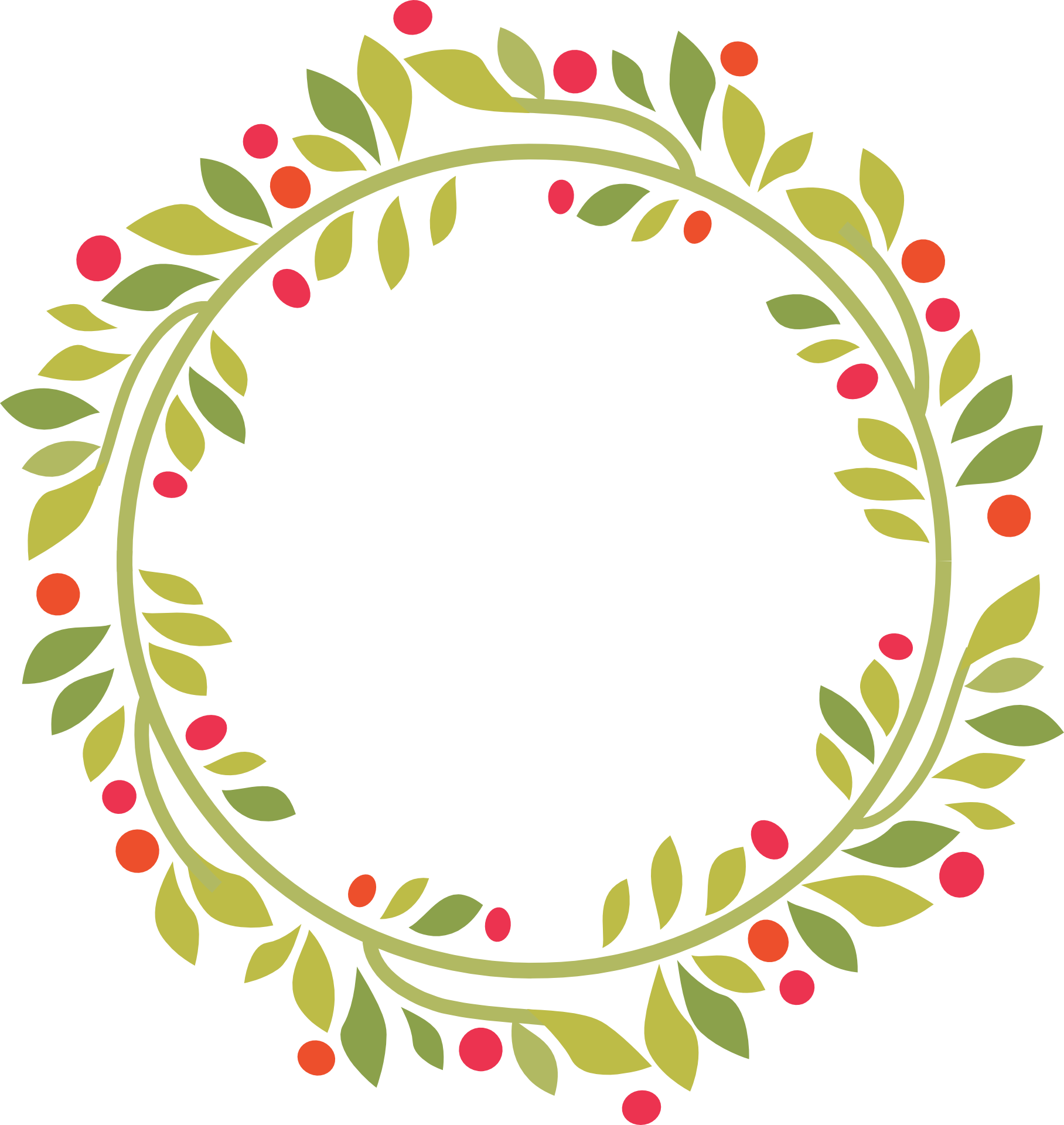 Wreath on Christmas clipart free image.