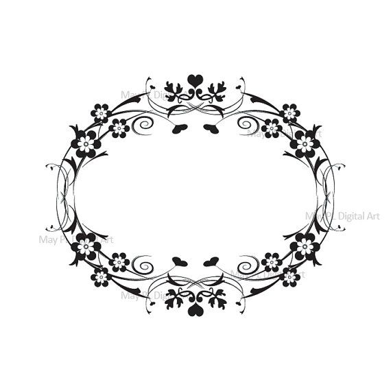 Monogram Wreath Png Vector Frames.