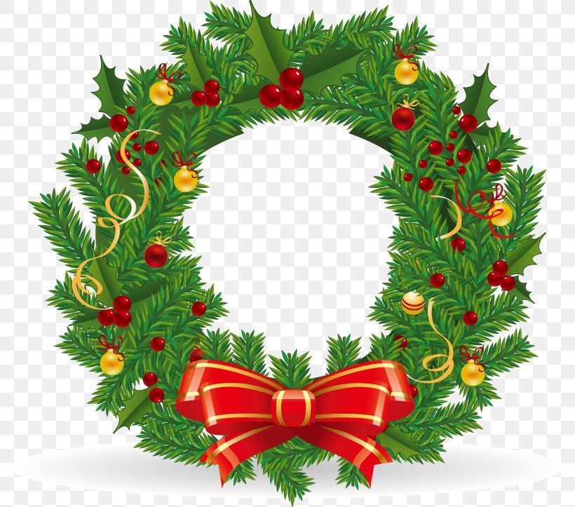 Wreath Christmas Clip Art, PNG, 787x723px, Wreath, Black.