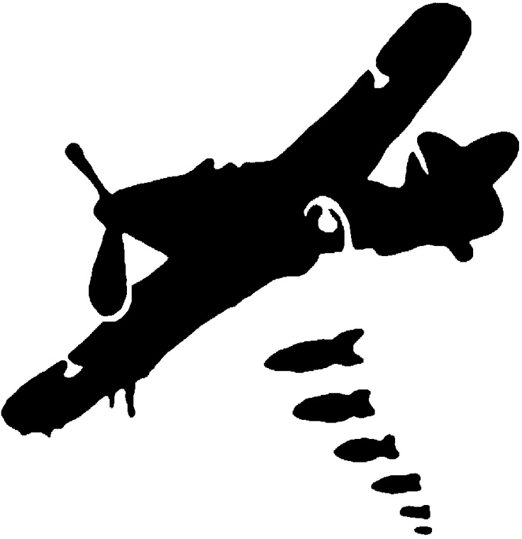 Plane Dropping Bombs Clipart.