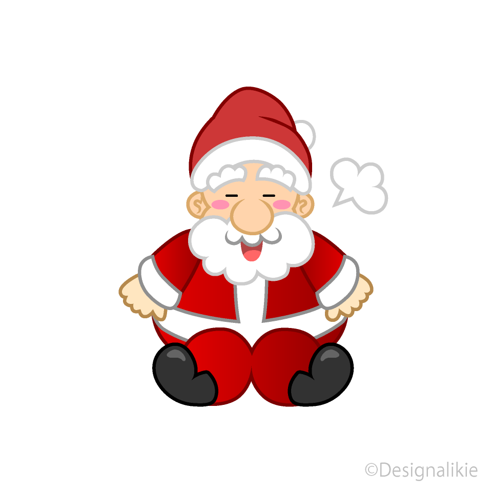 Santa to Take a Break Clipart Free Picture｜Illustoon.