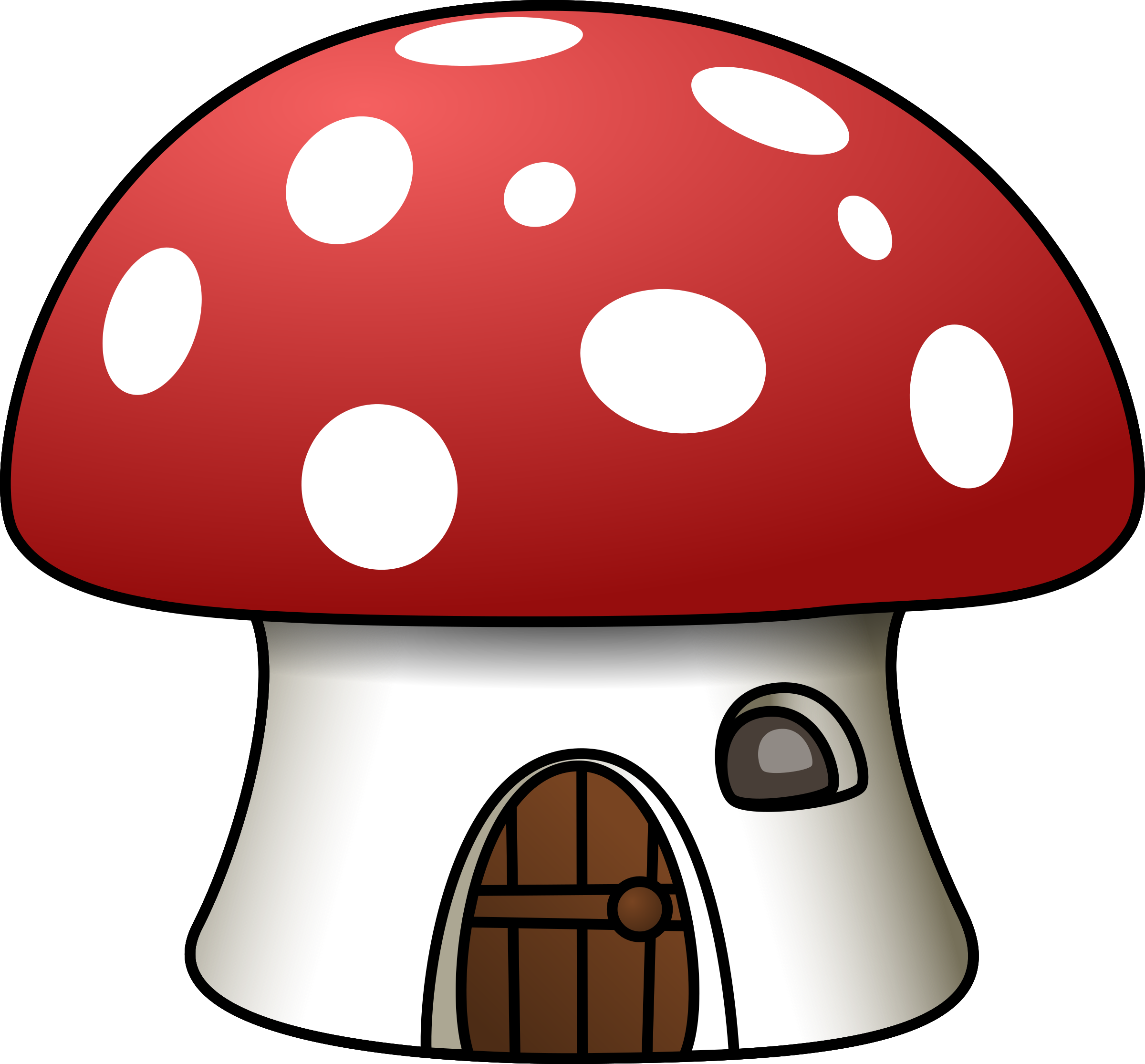 Toadstool House Clipart.