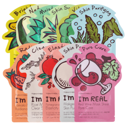 Korean Cosmetic Tony Moly I_m Real Mask.