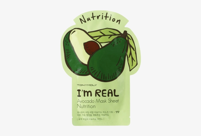 Top Face Masks Tony Moly I\'m Real Avacado Sheet Mask.