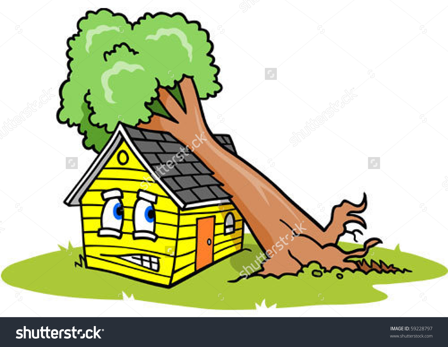 Storm damage clipart.