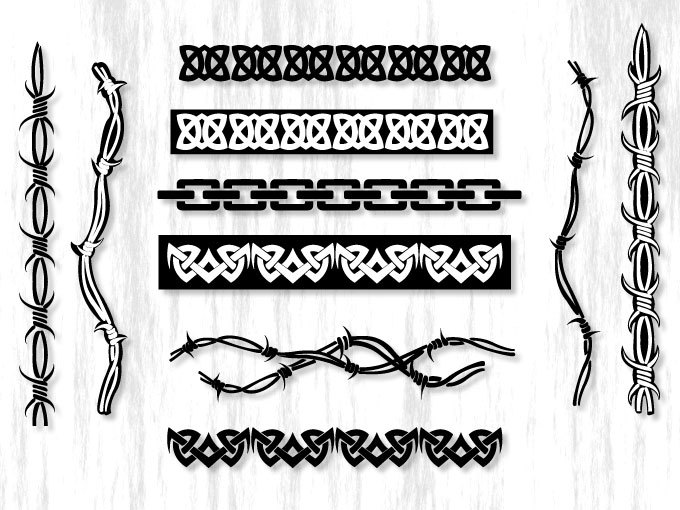 Borders Horizontal Elements Png Eps PSd Instant Download Digital.