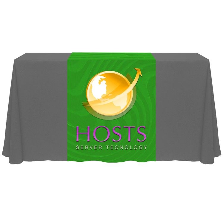 Custom Printed Table Runner with logo #printedtablerunner.