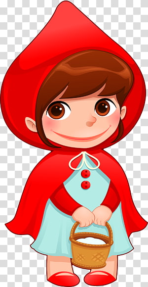 Red Riding Hood transparent background PNG cliparts free.