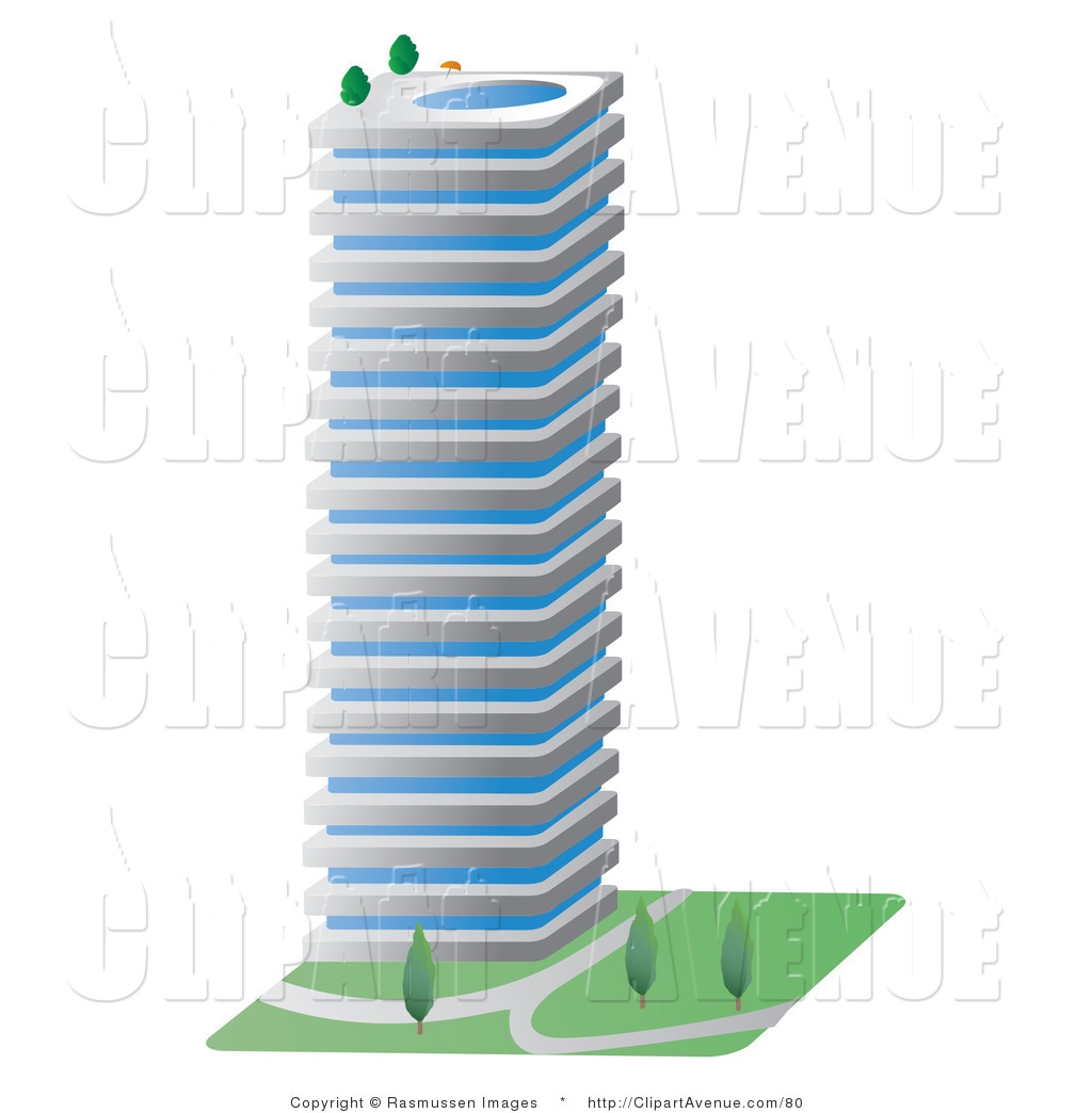 Tall building clipart 3d.