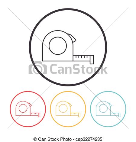 Vectors of Measuring tape line icon csp32274235.