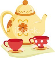 Tea Set stock vectors.