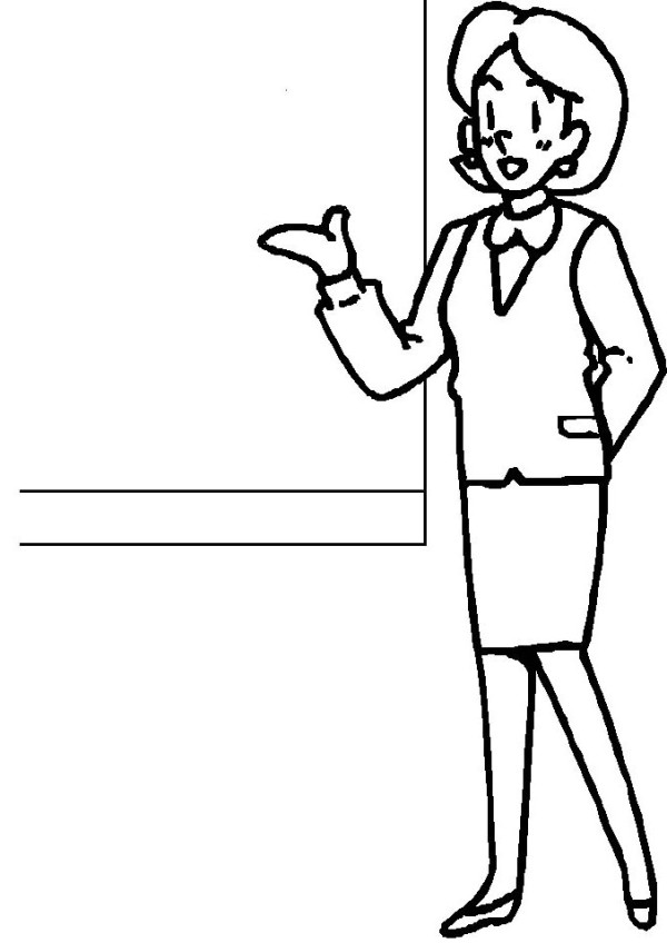 Best Teacher Clipart Black and White #24795.