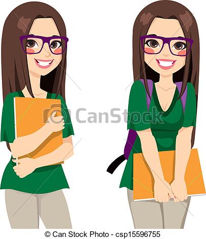 Cute Teen Girl Clipart.