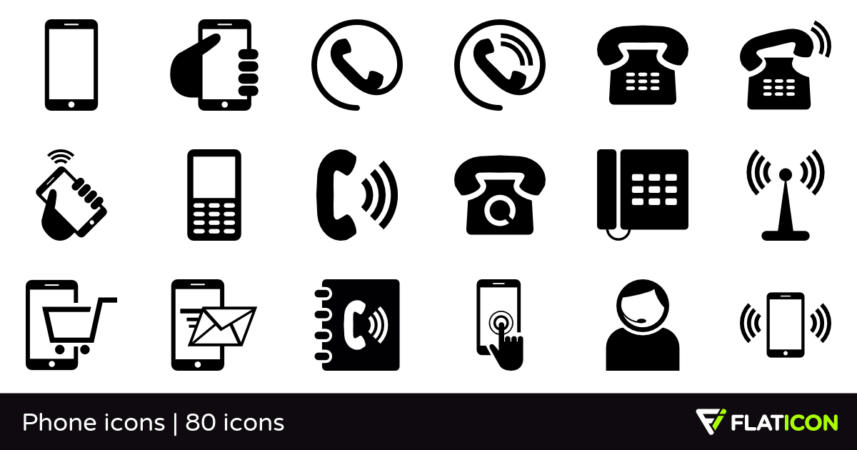 Phone icons 80 free icons (SVG, EPS, PSD, PNG files).