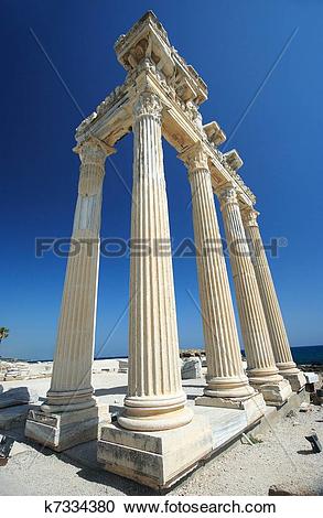 Stock Photography of The Temple of Apollo in Side, Turkey k7334380.