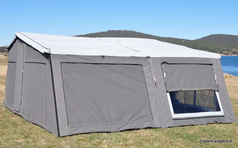 6004DA Grey Tent + 2 Annexes.